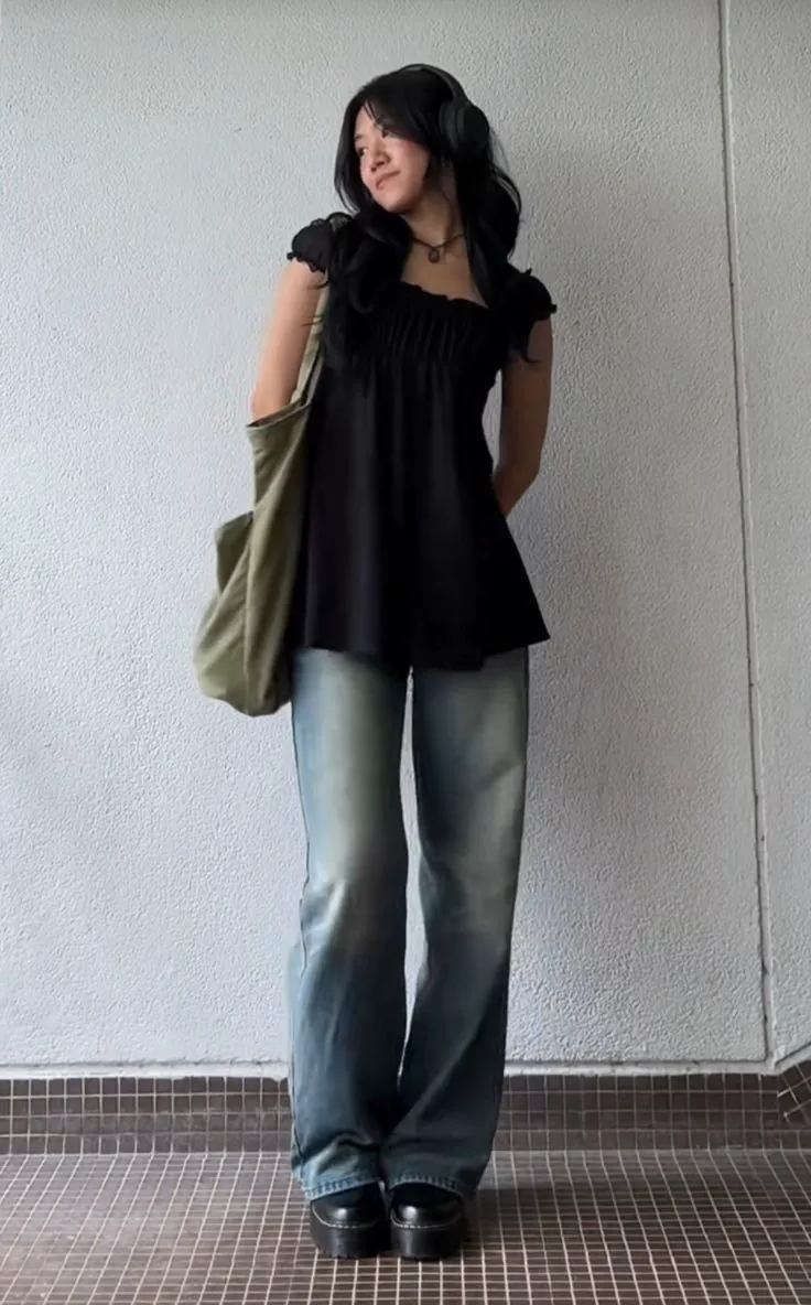 baby doll top outfit