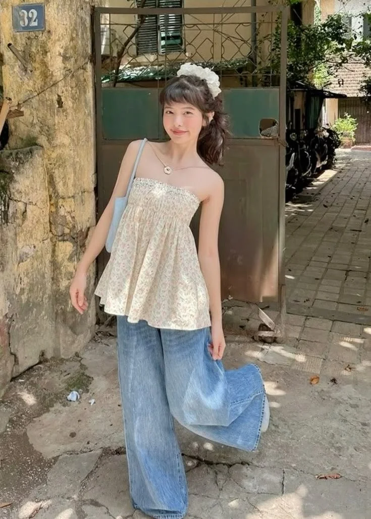 baby doll top outfit