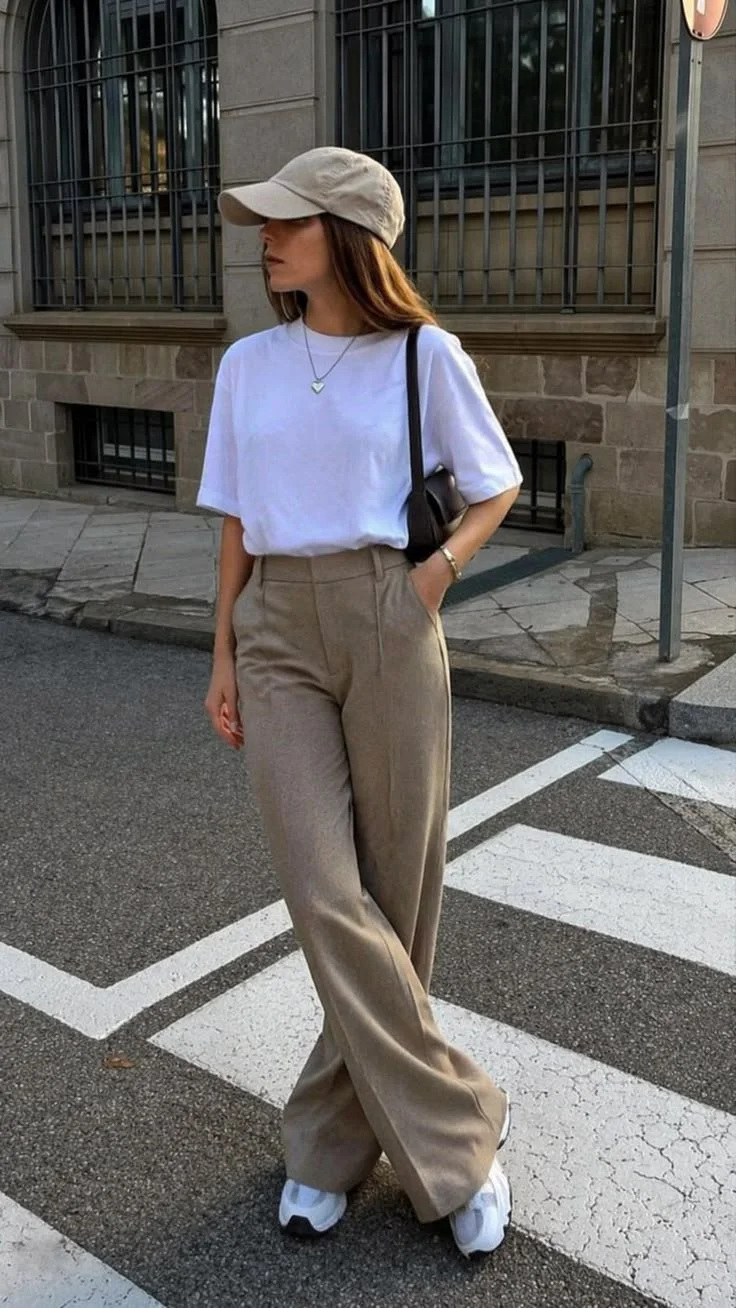 beige pants outfit for women