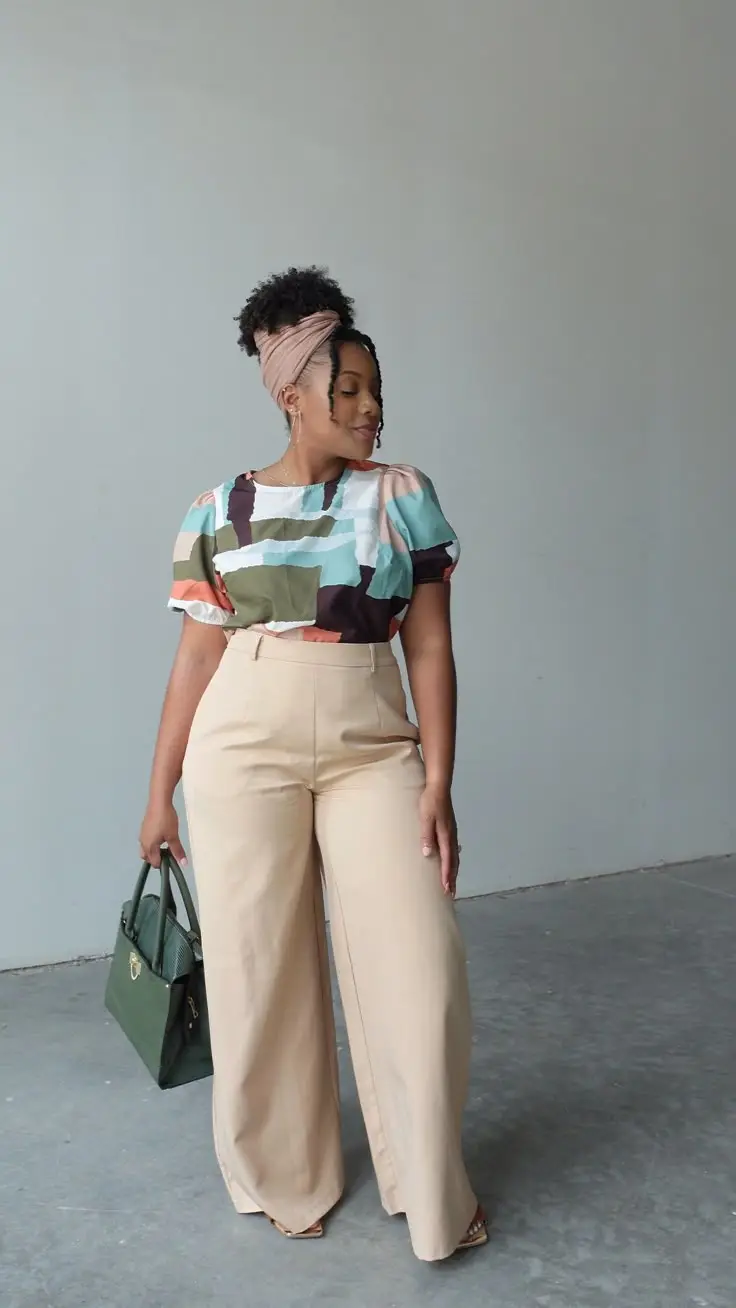 beige pants outfit for women