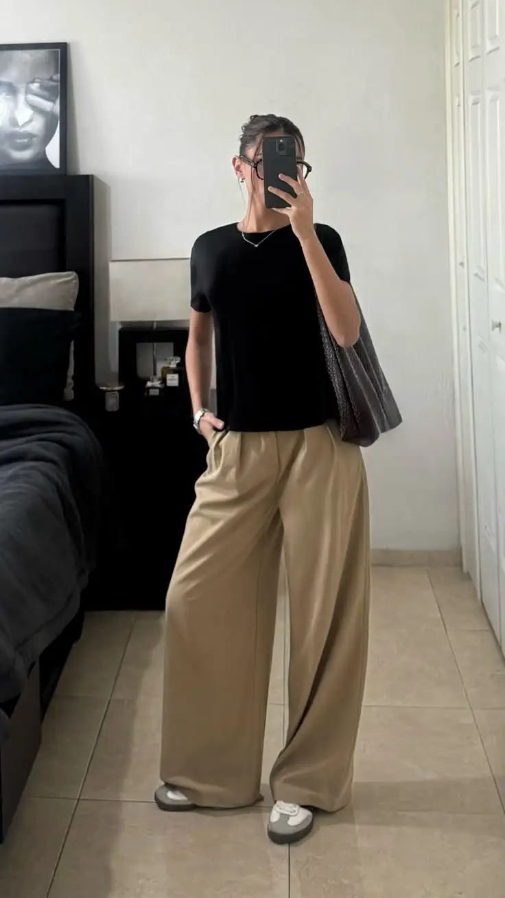 beige pants outfit for women