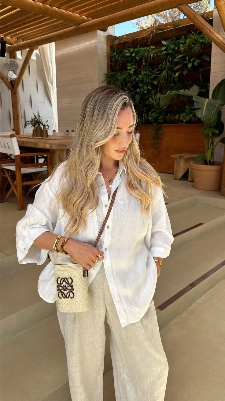 beige pants outfit for women