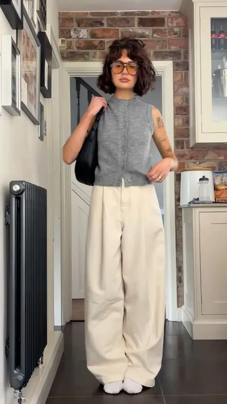 beige pants outfit for women