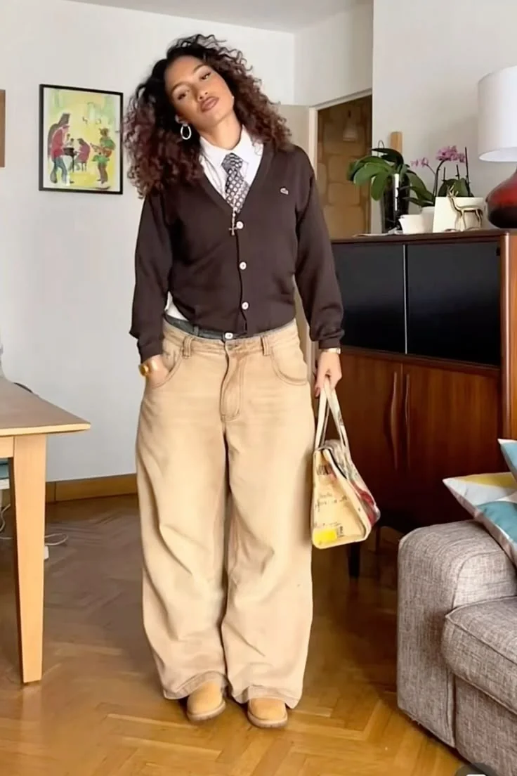 beige pants outfit for women