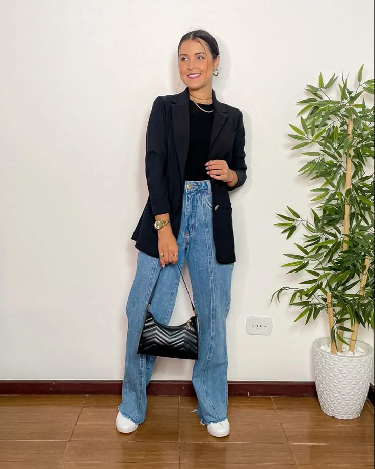 black blazer outfit