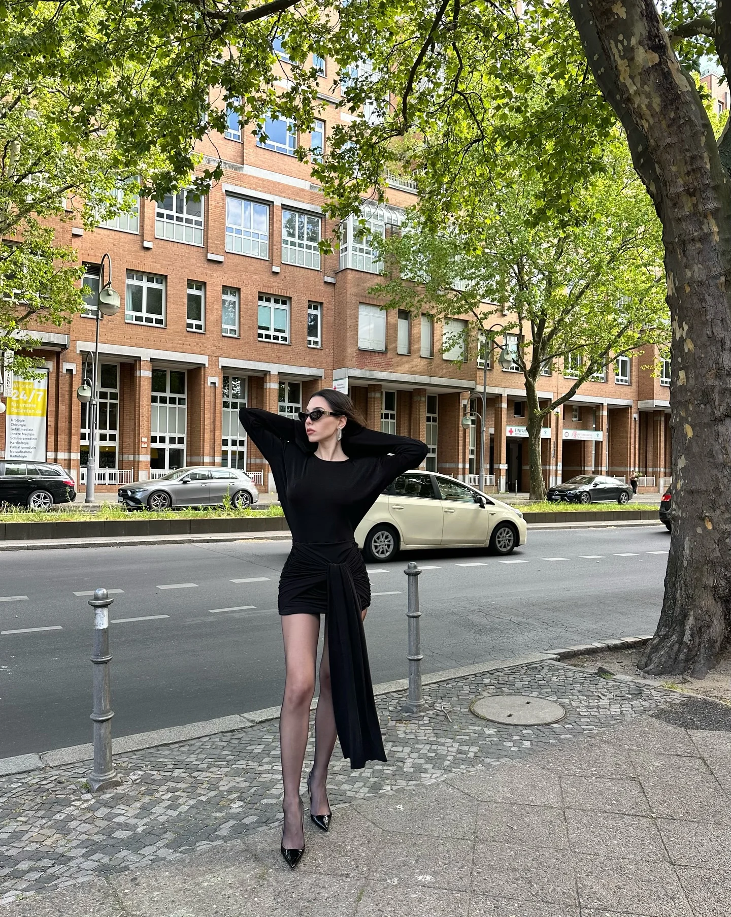 black dress outfit