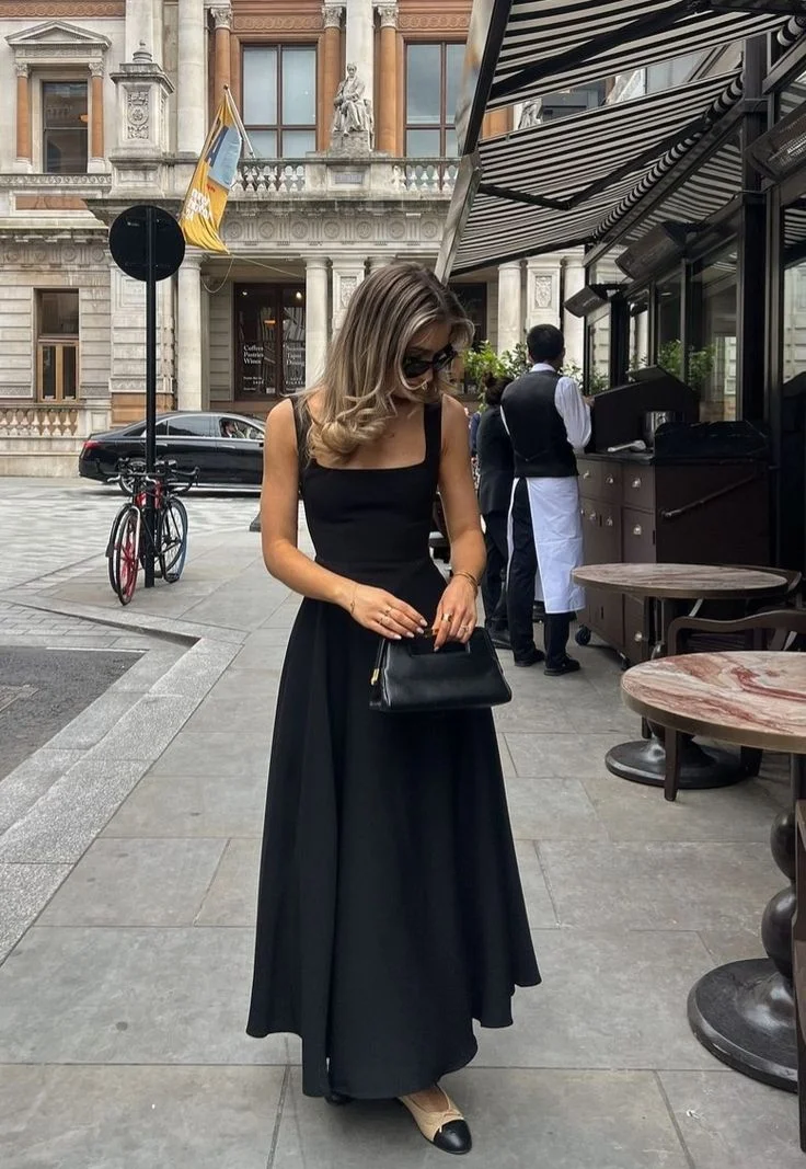 black dress outfit