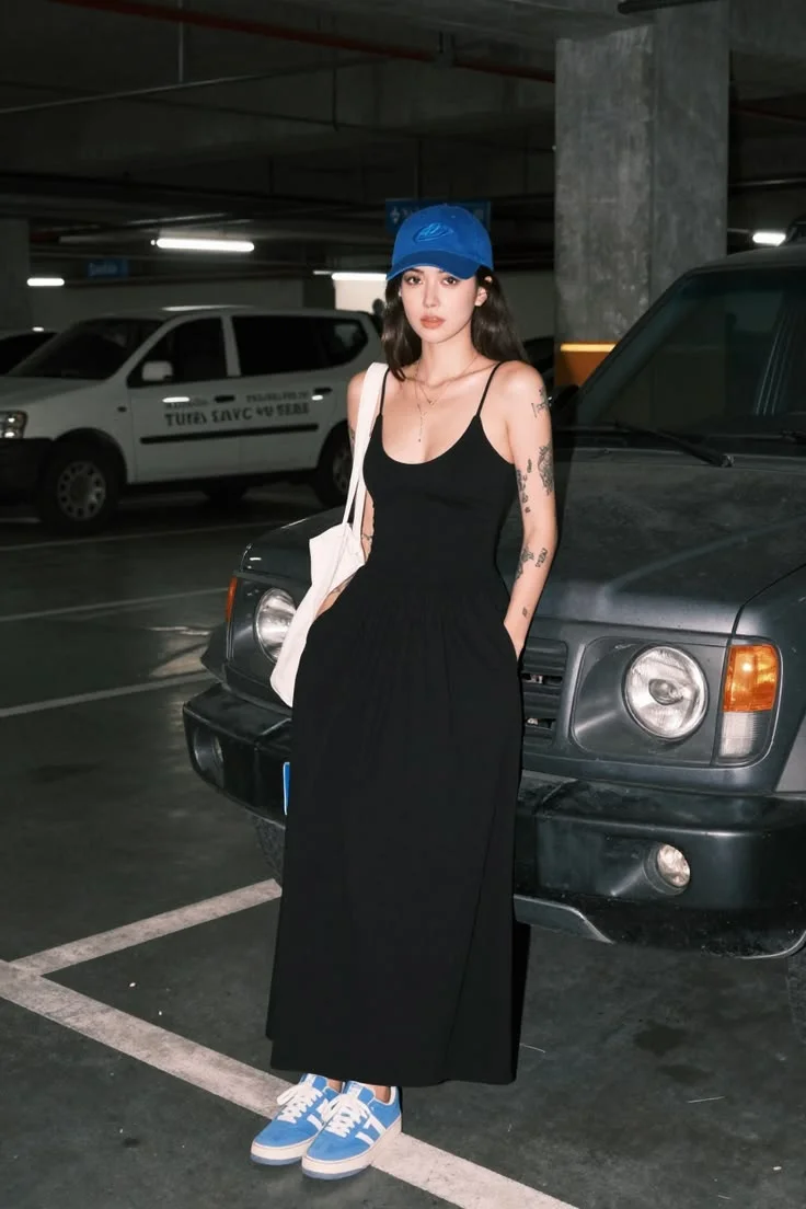 black maxi skirt outfit