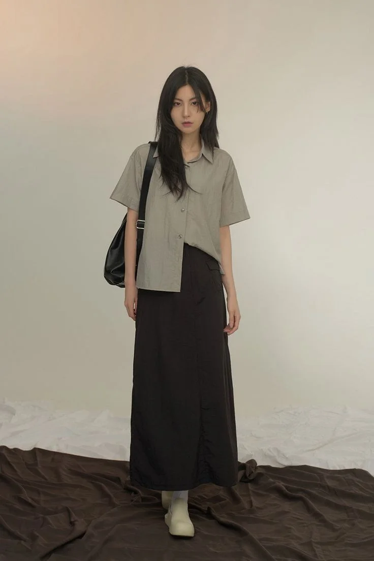 black maxi skirt outfit