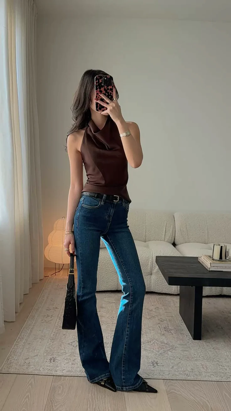 bootcut jeans outfit