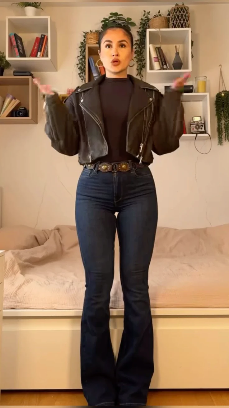 bootcut jeans outfit