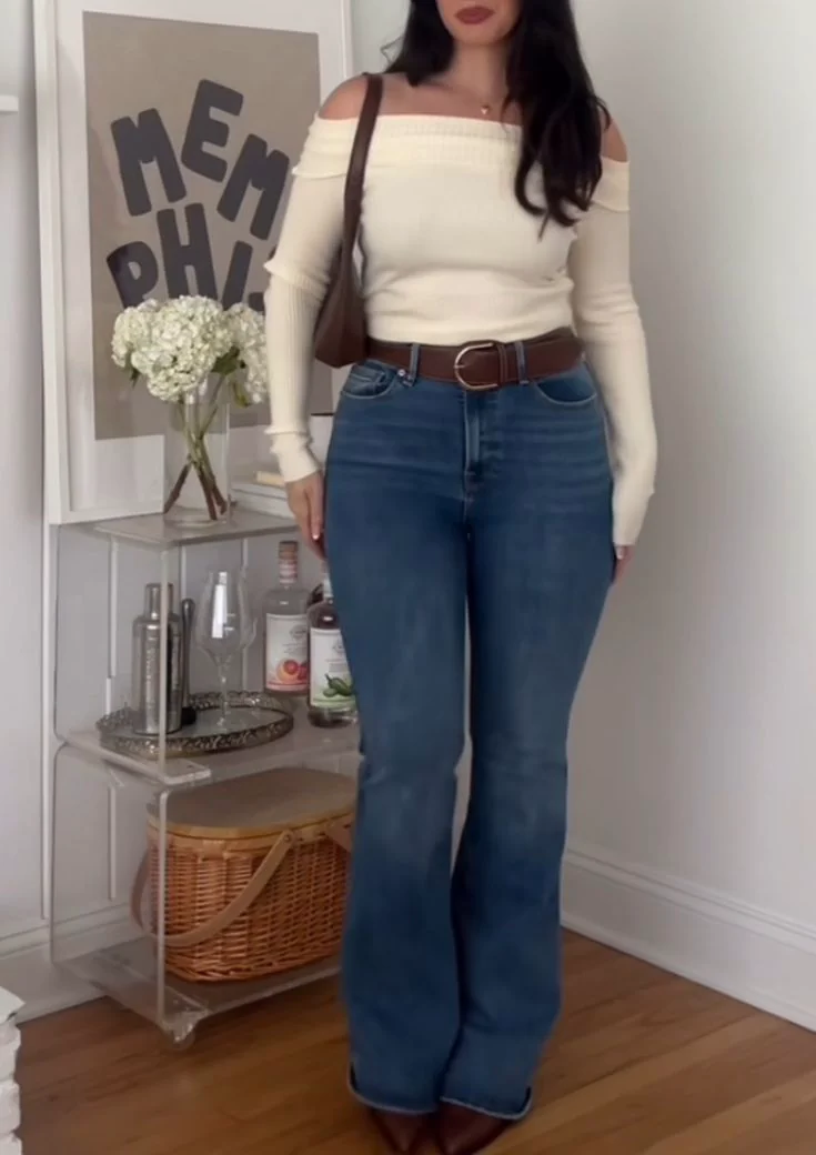 bootcut jeans outfit