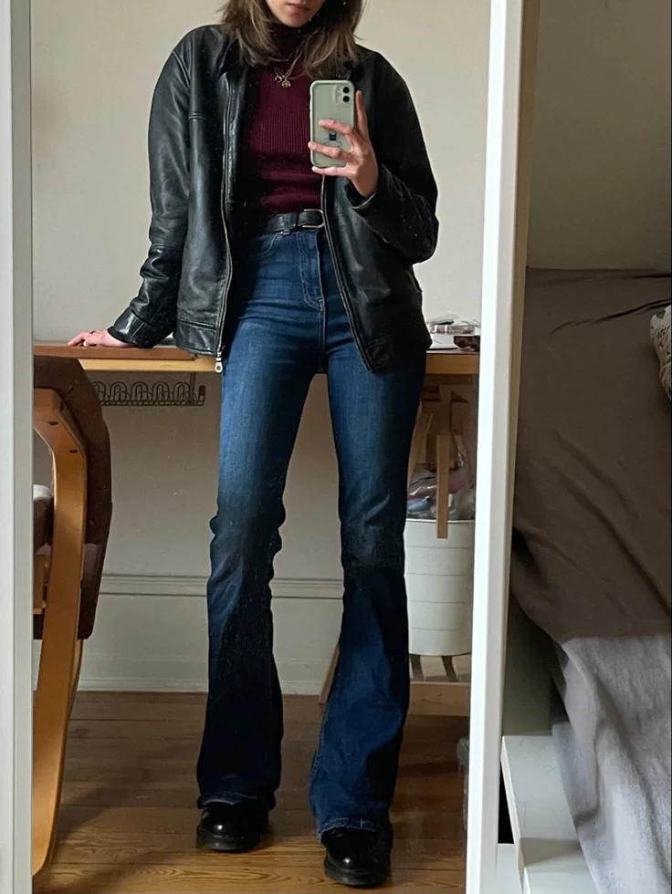 bootcut jeans outfit
