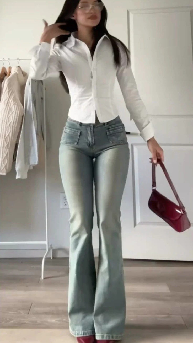 bootcut jeans outfit