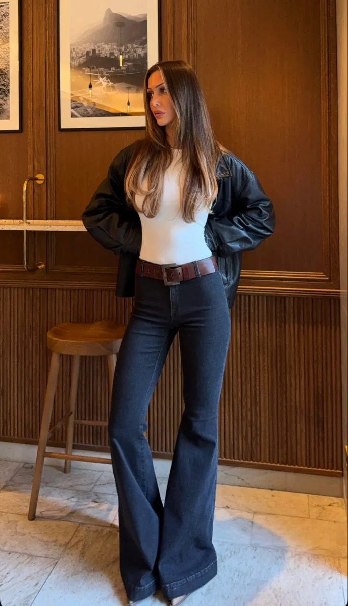 bootcut jeans outfit