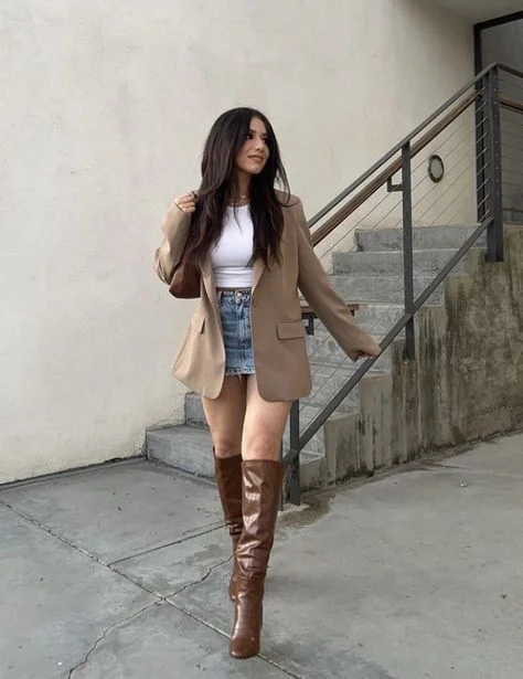 brown boots outfit