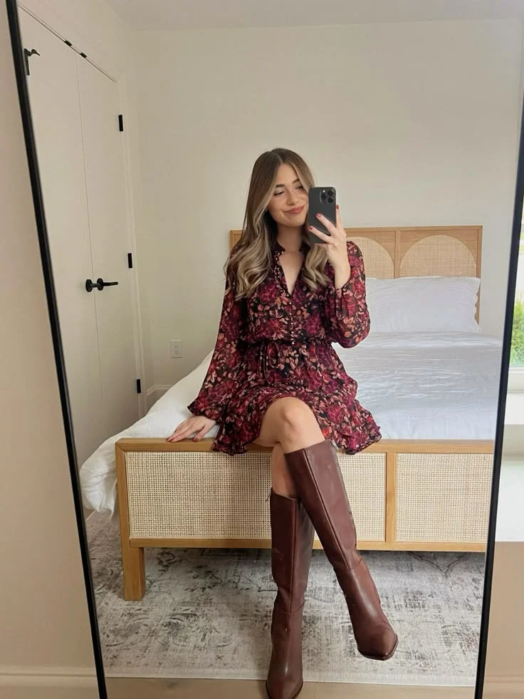 brown boots outfit