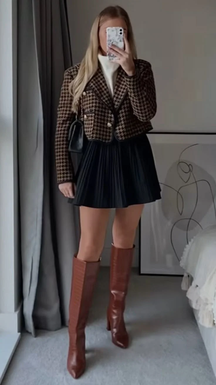 brown boots outfit