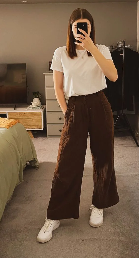 brown linen pants