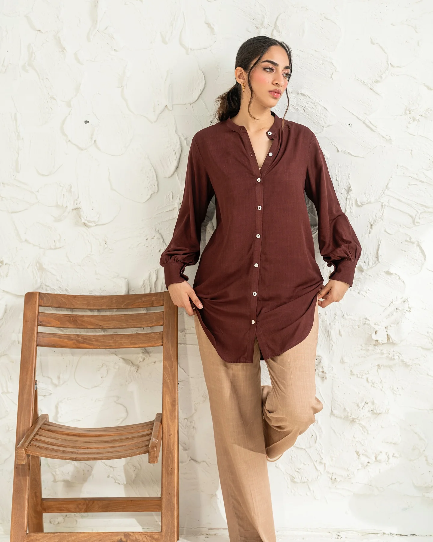 brown linen pants