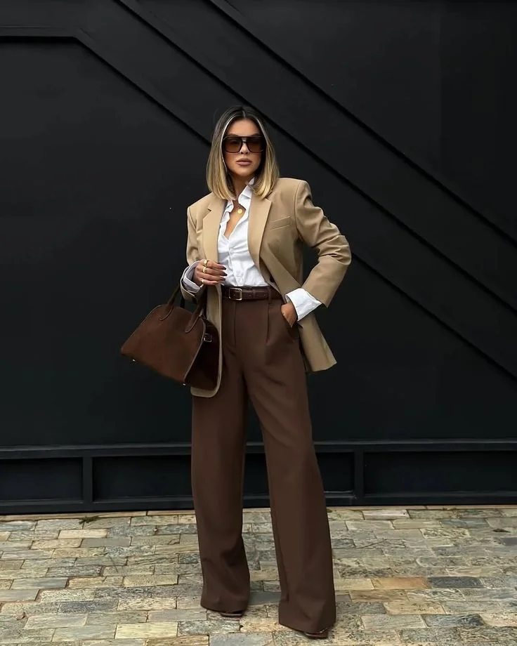 brown linen pants