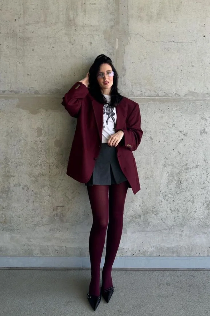 burgundy outfits ideas