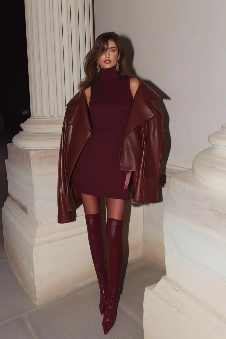 burgundy outfits ideas