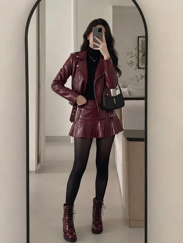 burgundy outfits ideas