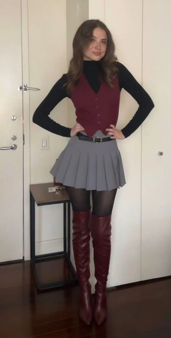 burgundy outfits ideas