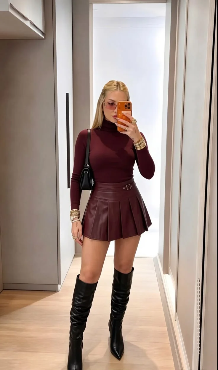 burgundy outfits ideas