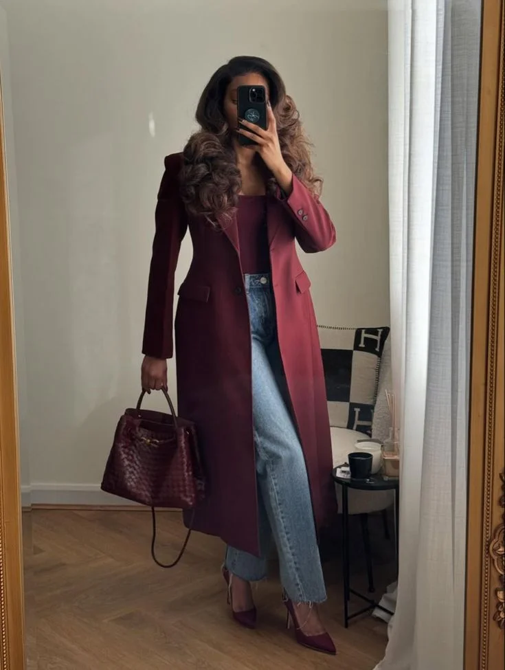 burgundy outfits ideas
