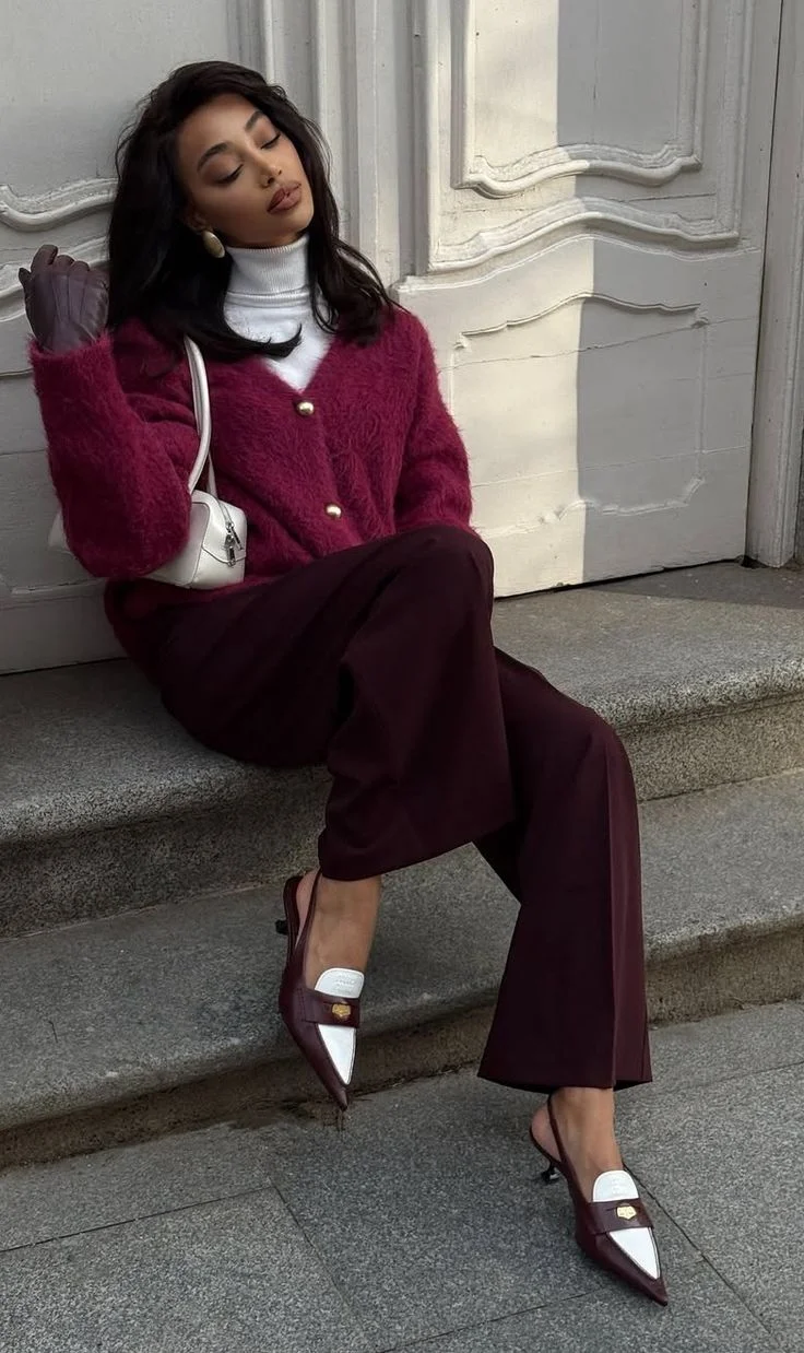 burgundy outfits ideas