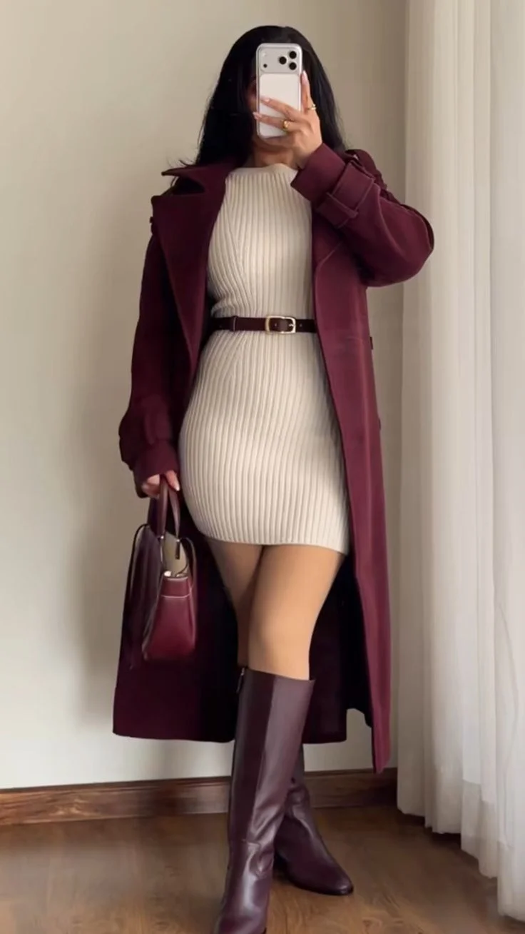 burgundy outfits ideas