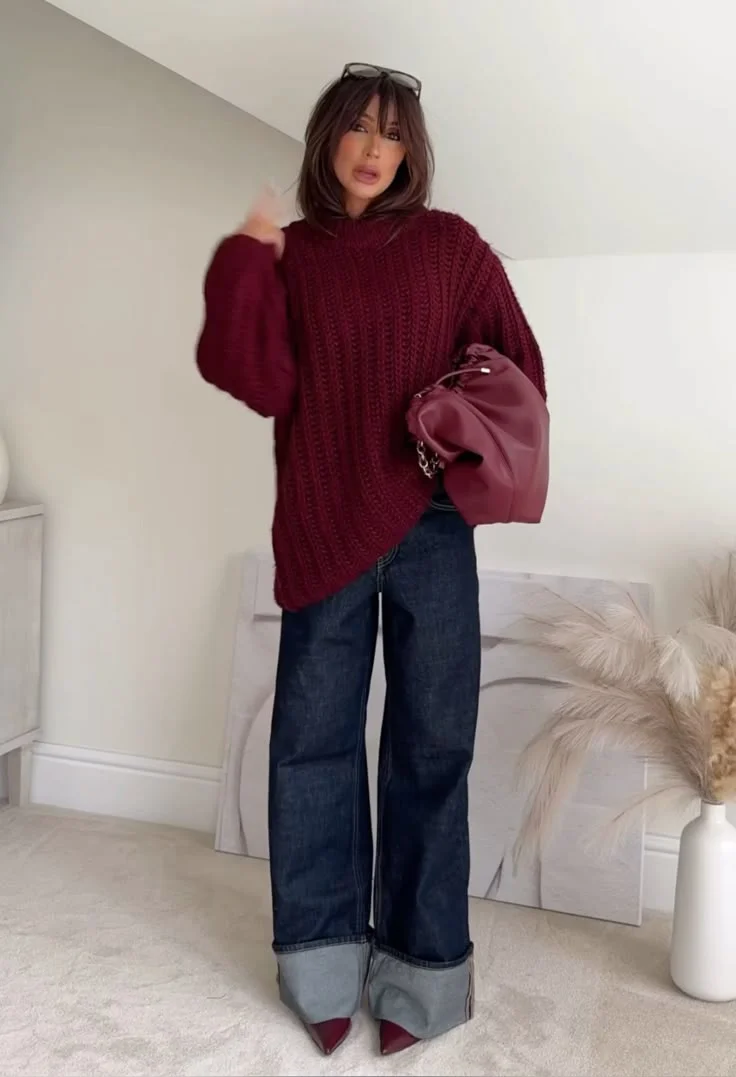 burgundy outfits ideas