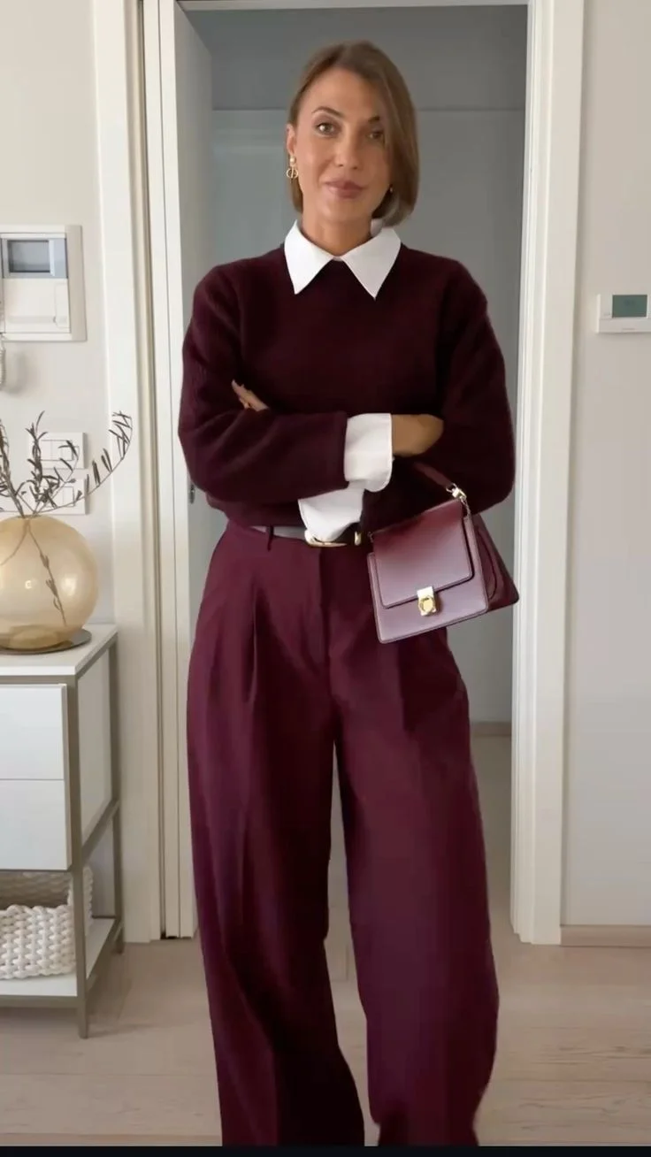 burgundy outfits ideas