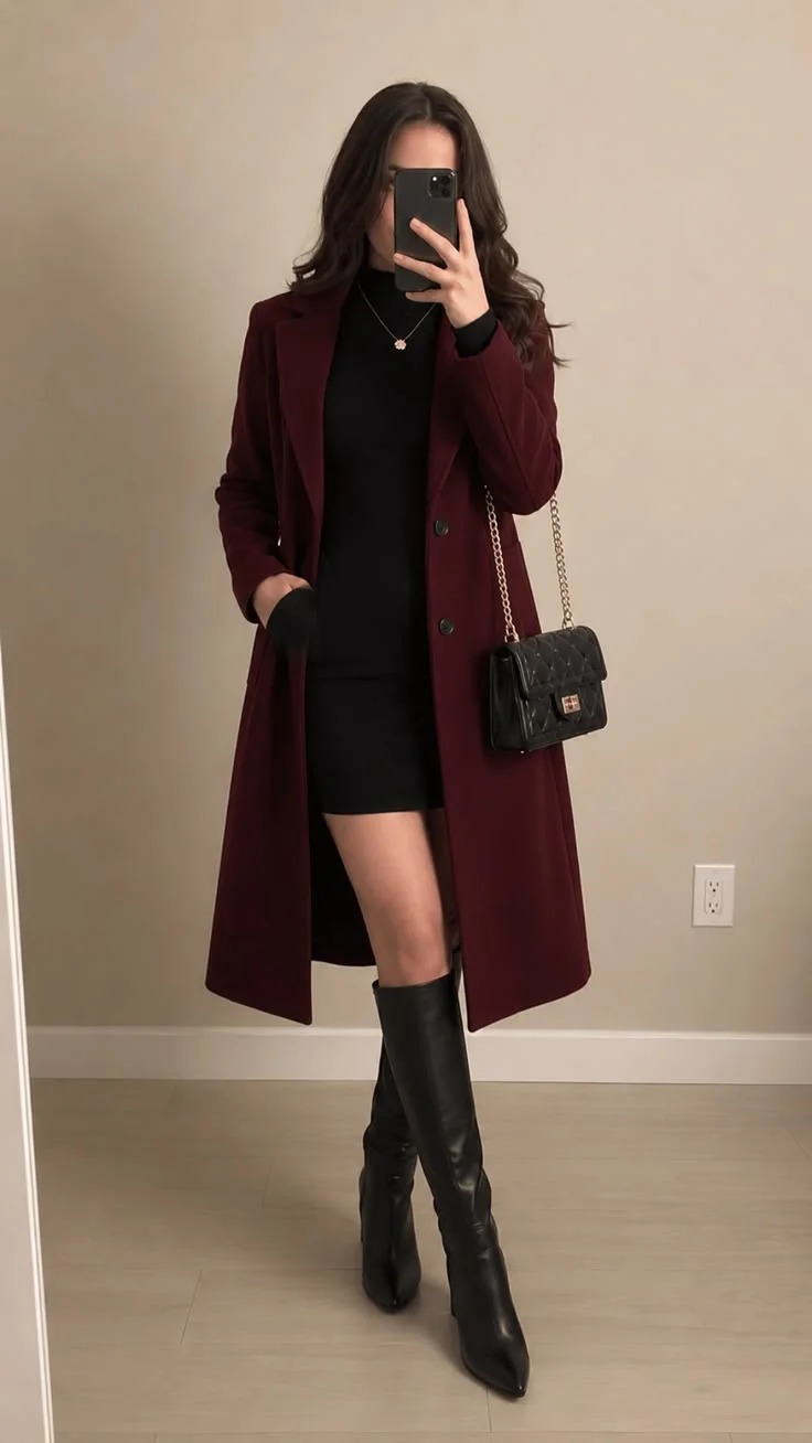 burgundy outfits ideas