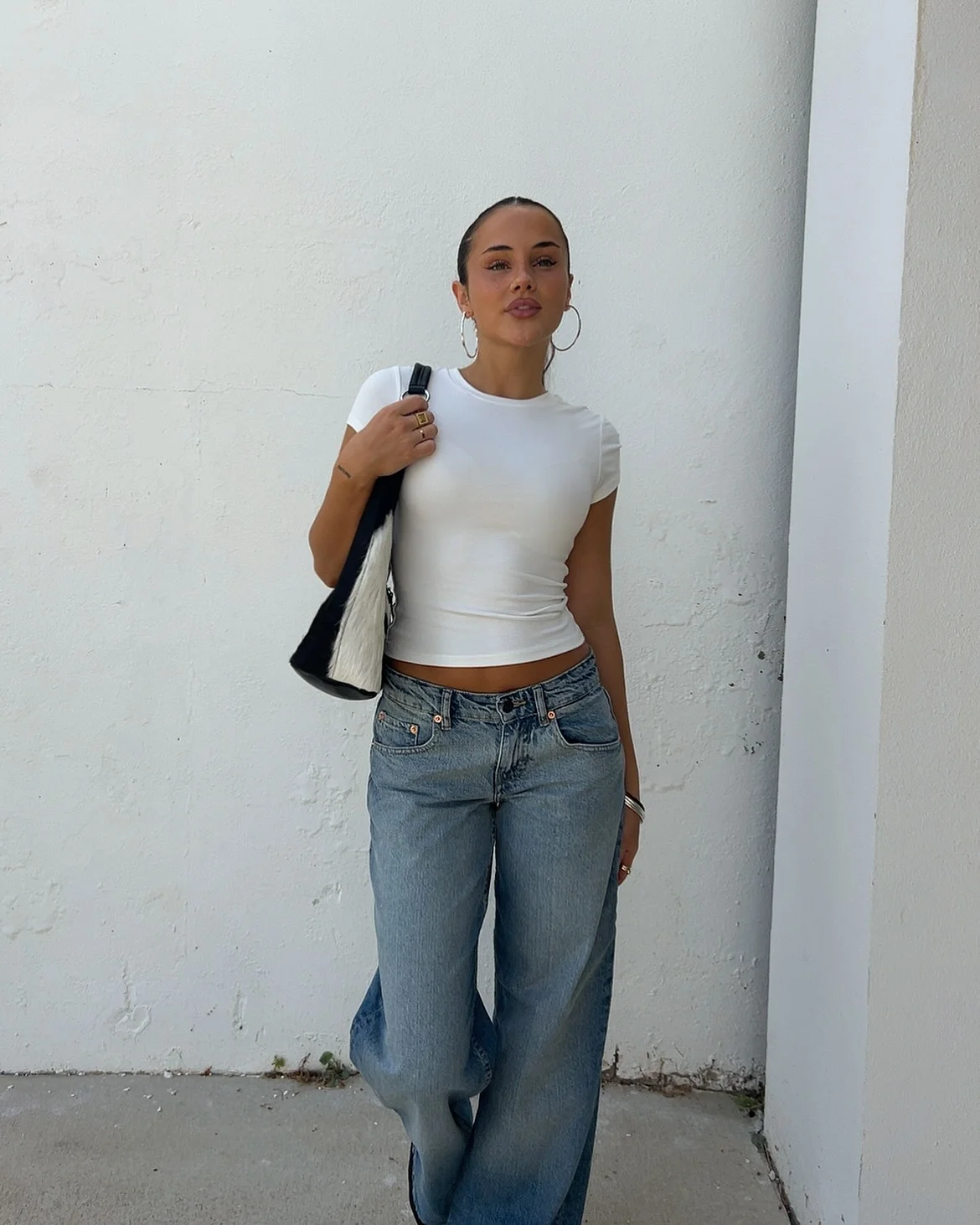 denim and white outfits