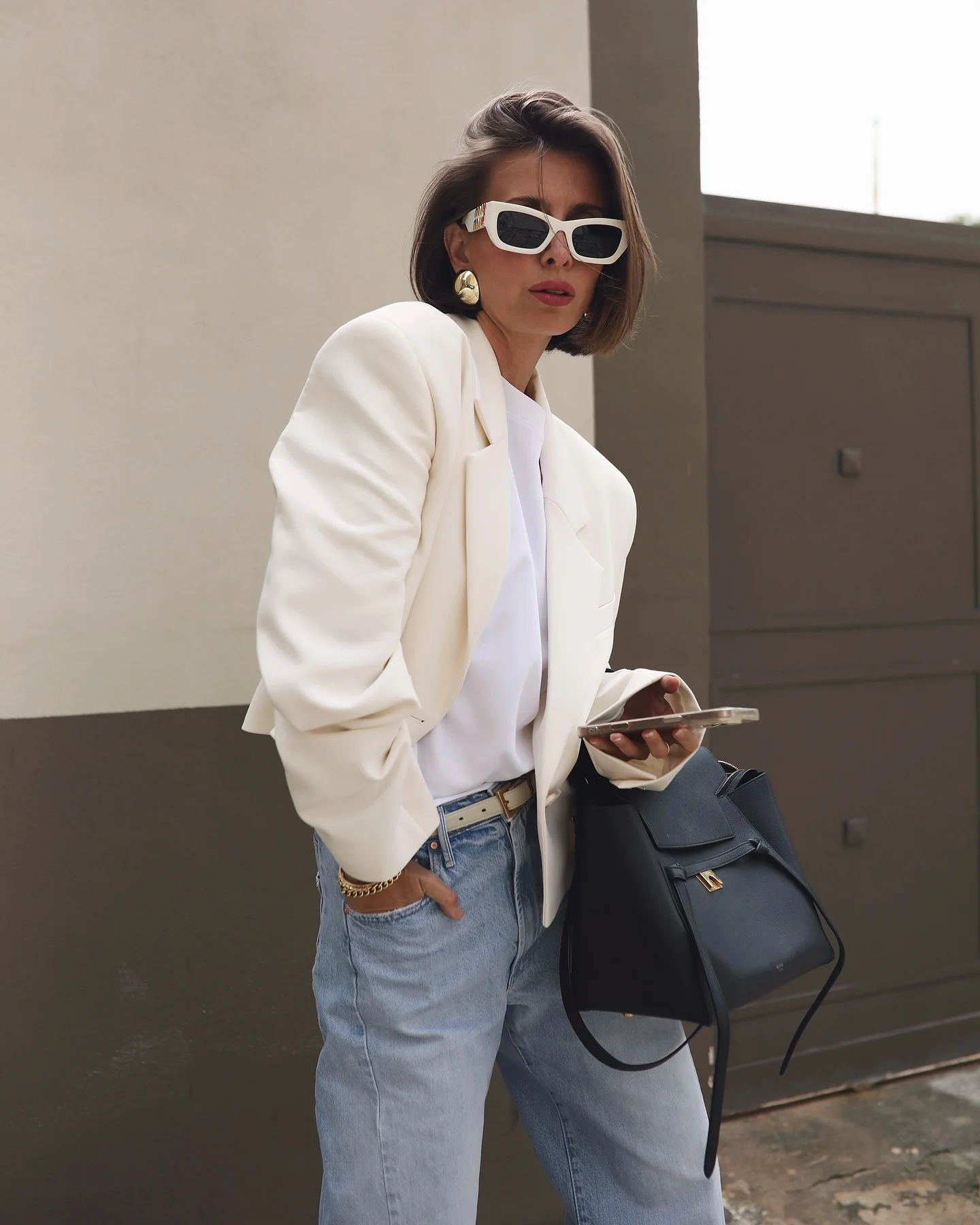 denim and white outfits