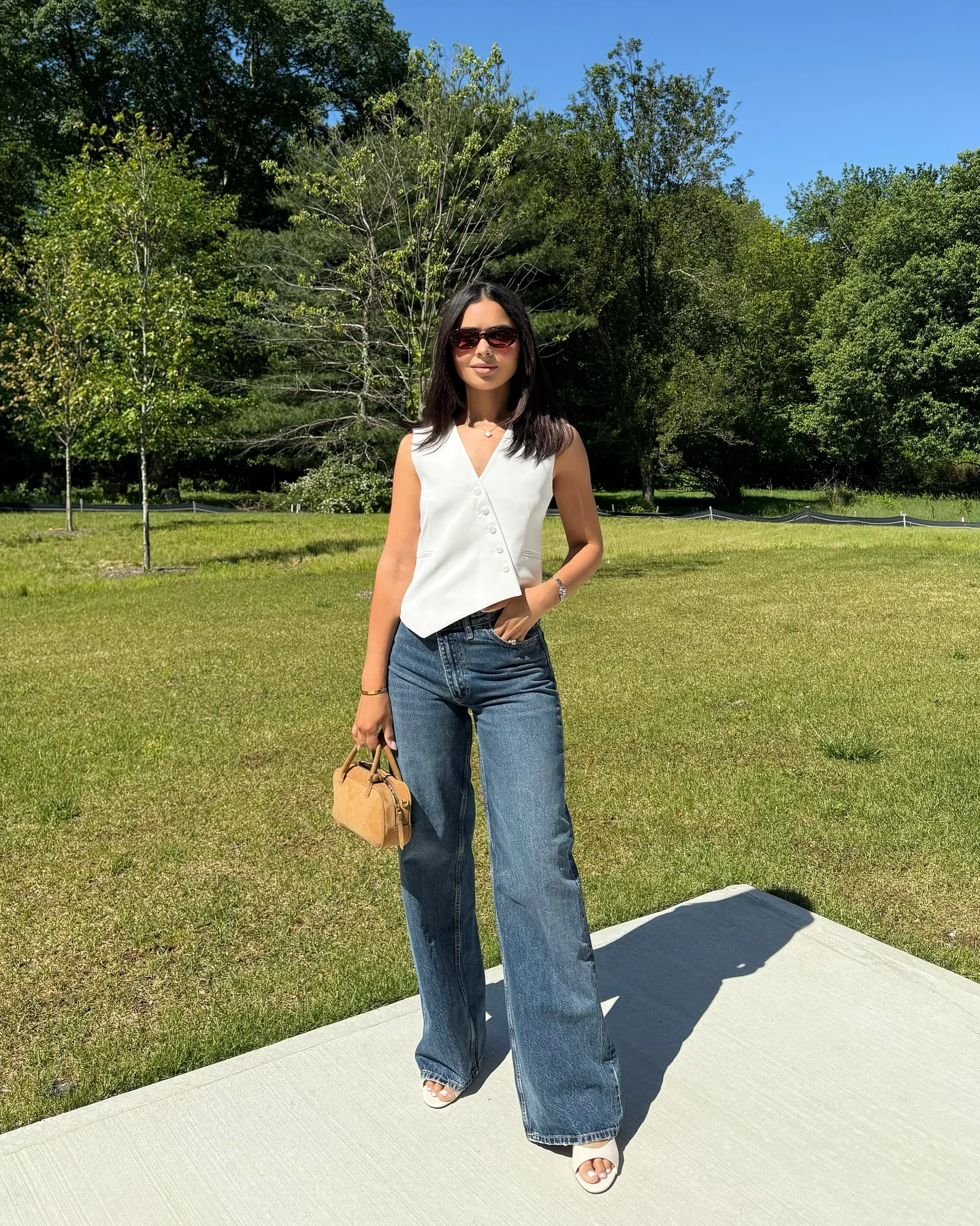denim and white outfits