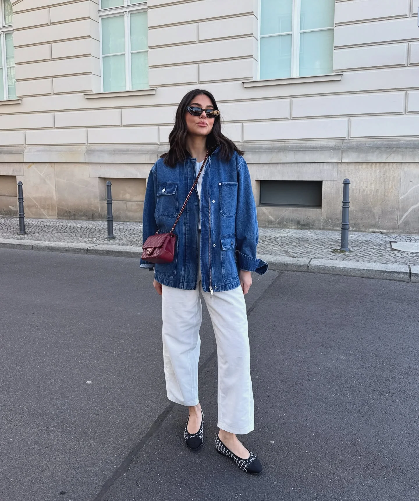 denim and white outfits