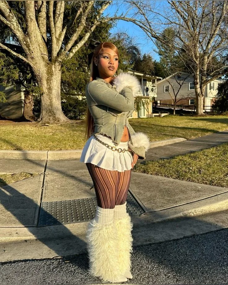 fur boots outfit