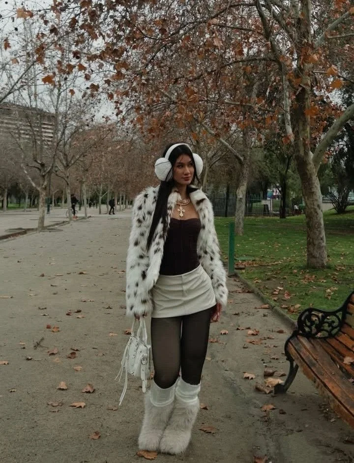 fur boots outfit