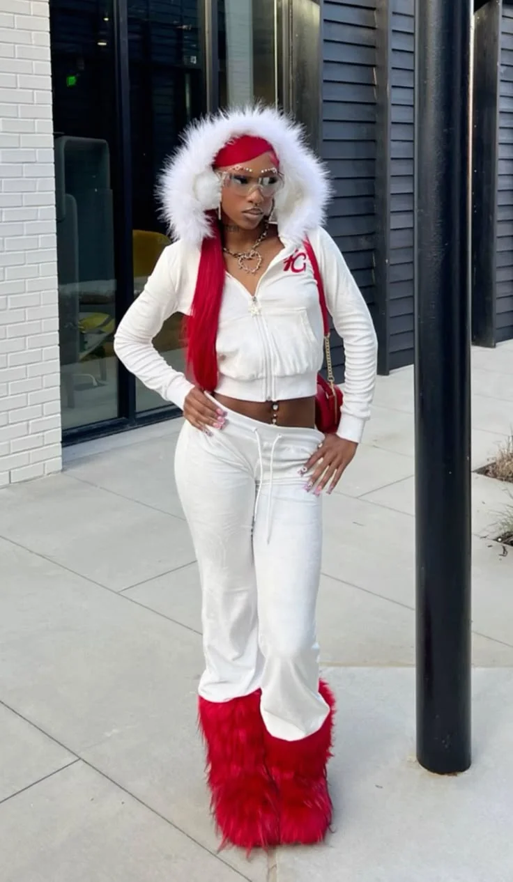 fur boots outfit