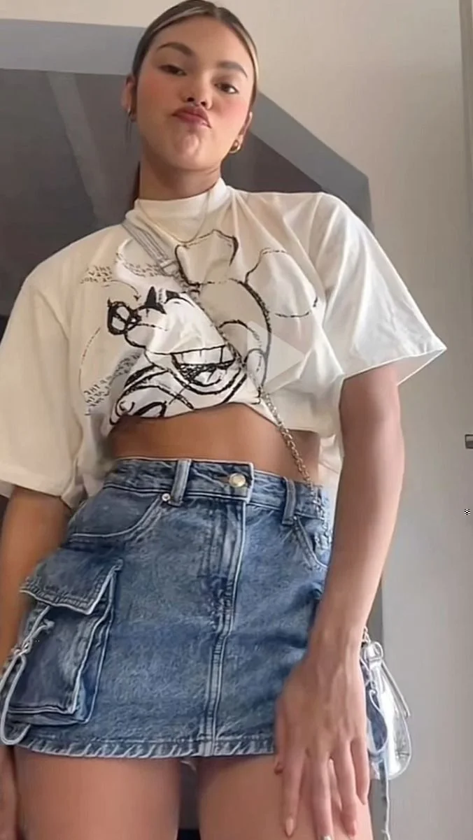 jean skirt outfits