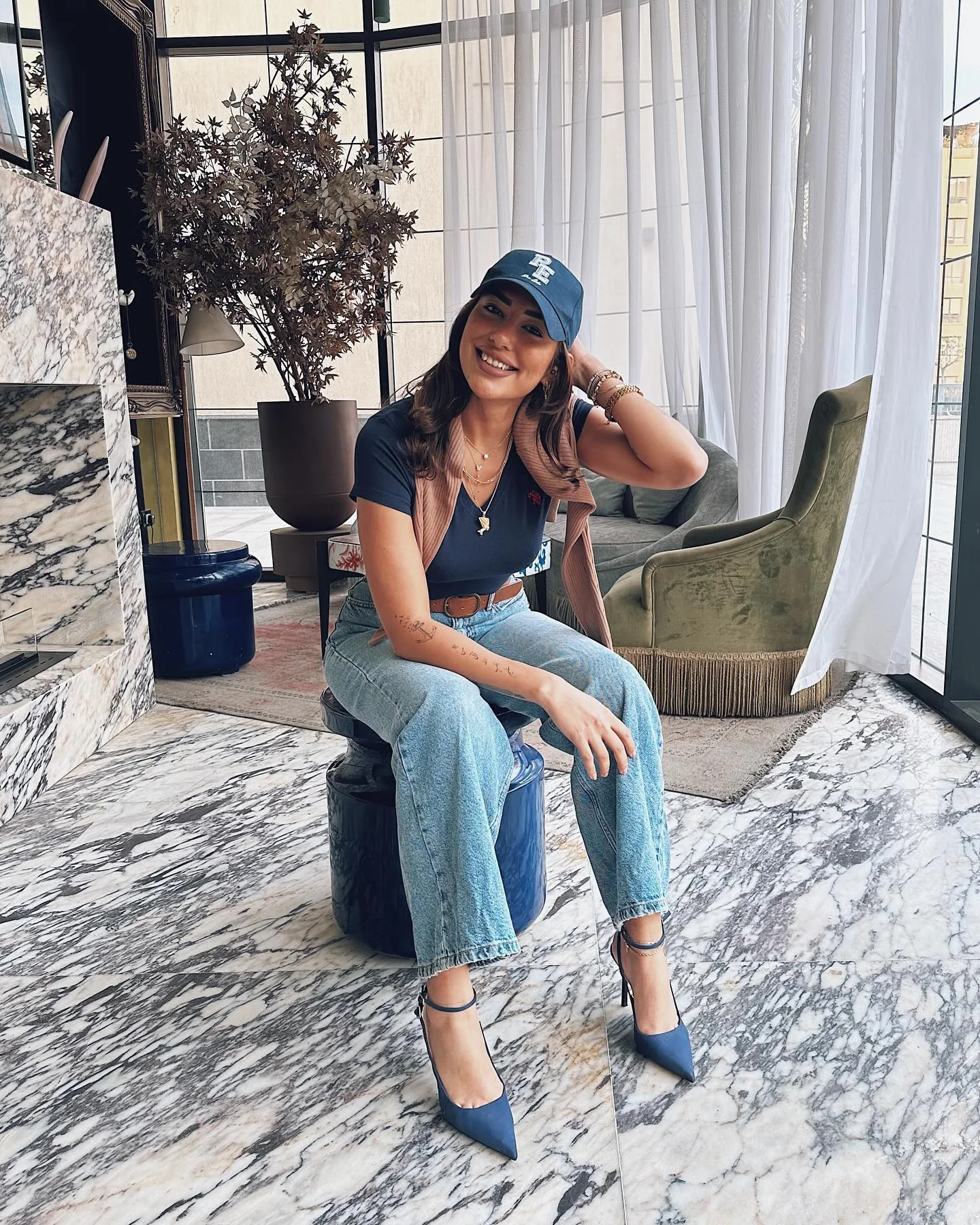 jeans and heels