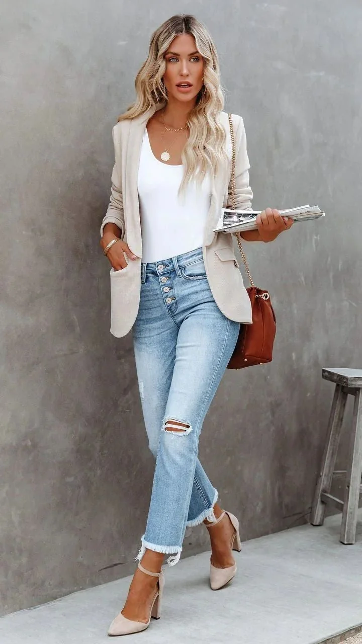 jeans and heels
