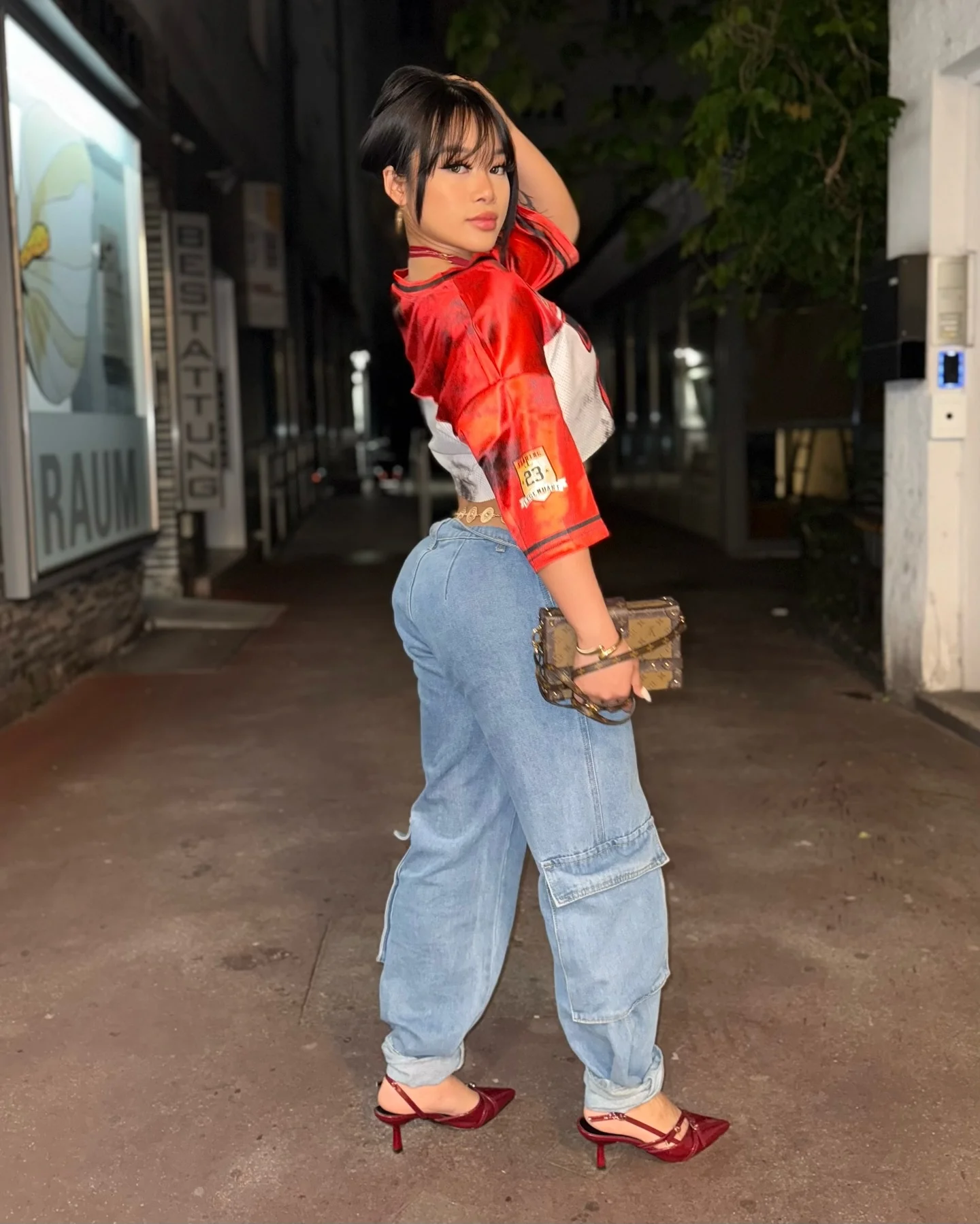 jeans and heels