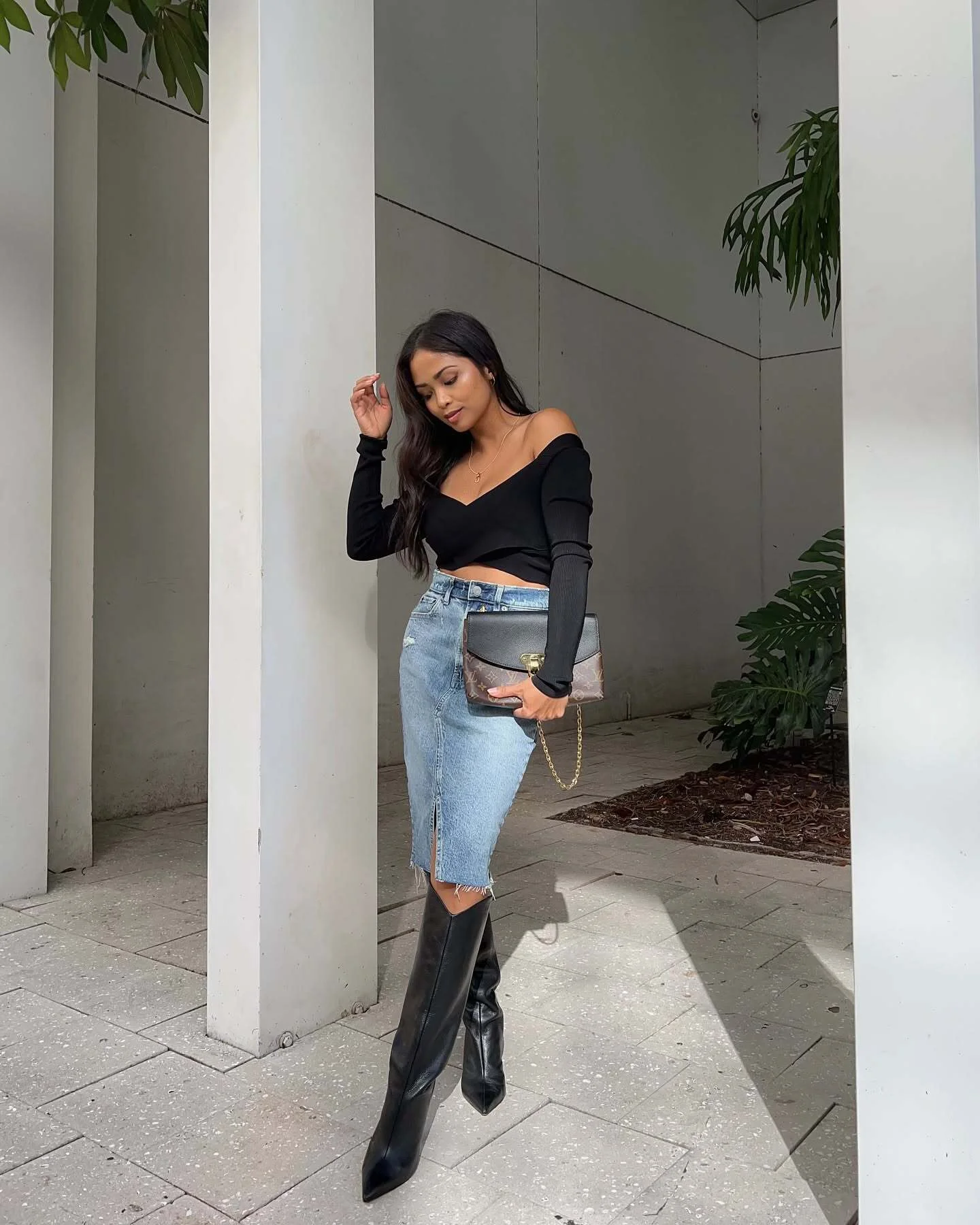knee high boots outfit