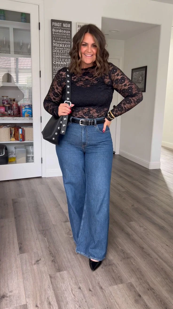 lace top outfit ideas