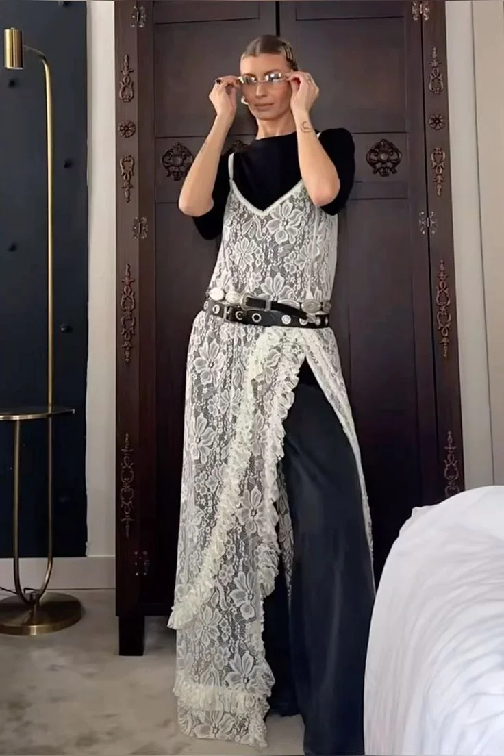 lace top outfit ideas